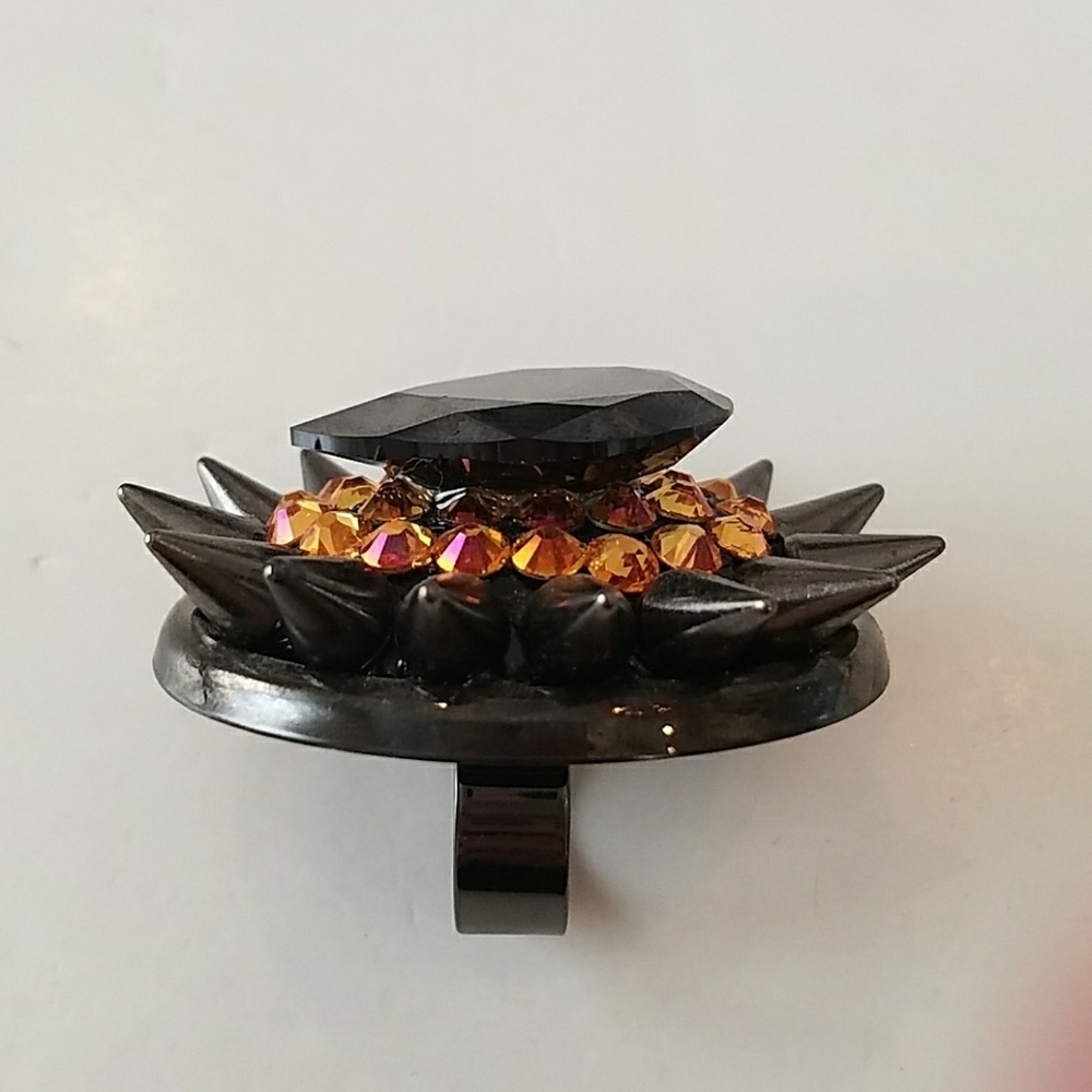 GASOLINE GLAMOUR spile ring hematite drop - Picture 3 of 5